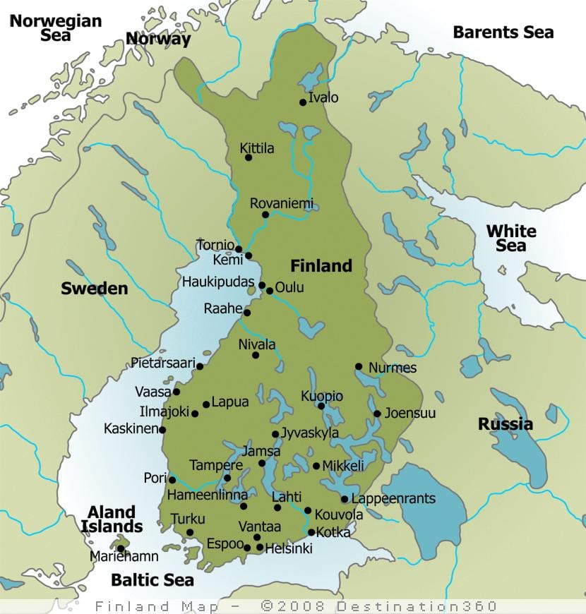 Harta camping Finlanda