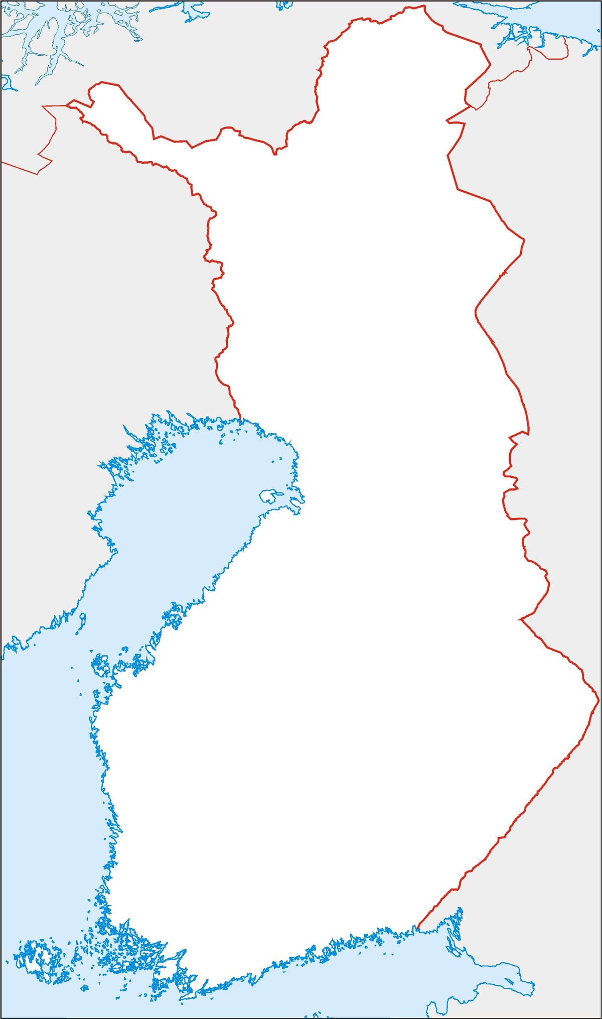 hartă goală din Finlanda