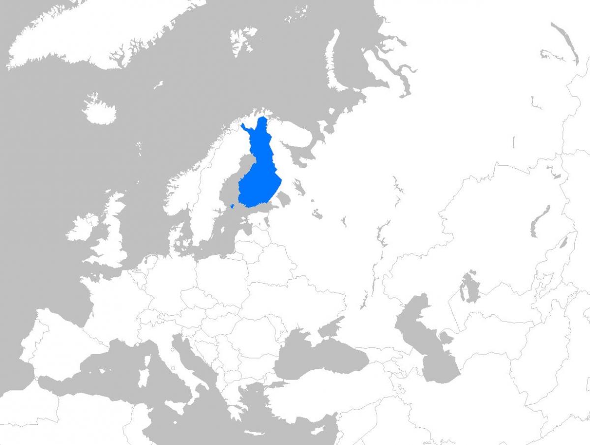 Finlanda pe harta europei