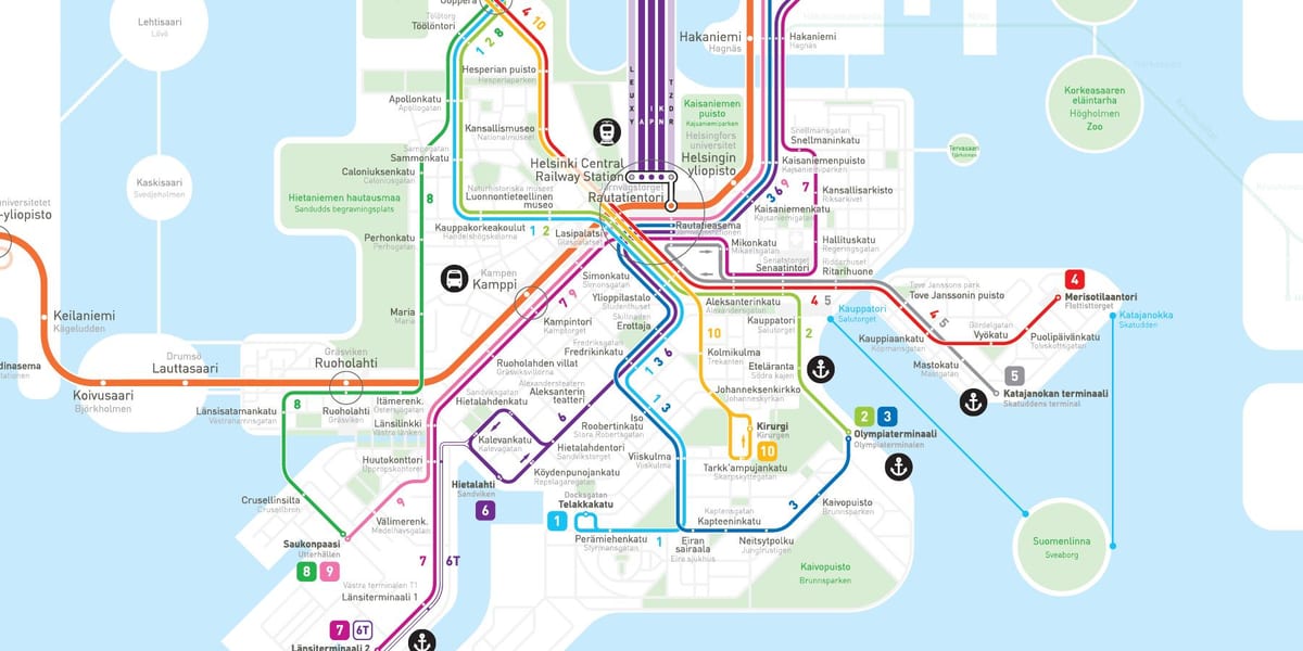 Hartă de metrou Finlanda