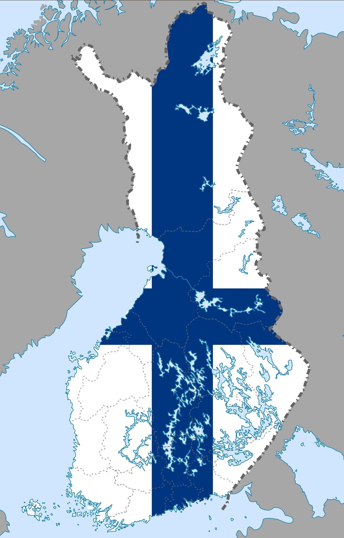 Finlanda harta flag