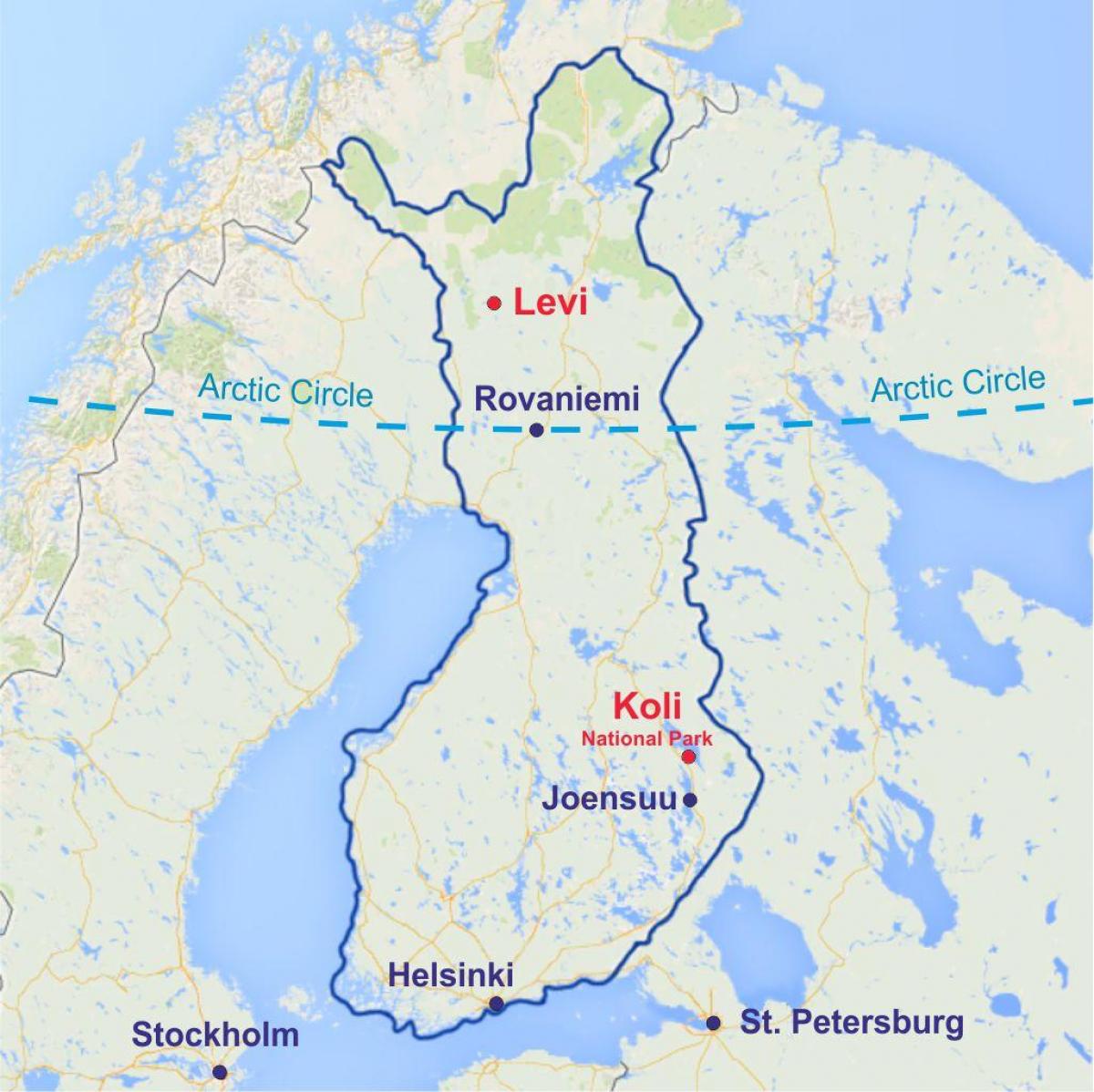 Finlanda levi arată hartă