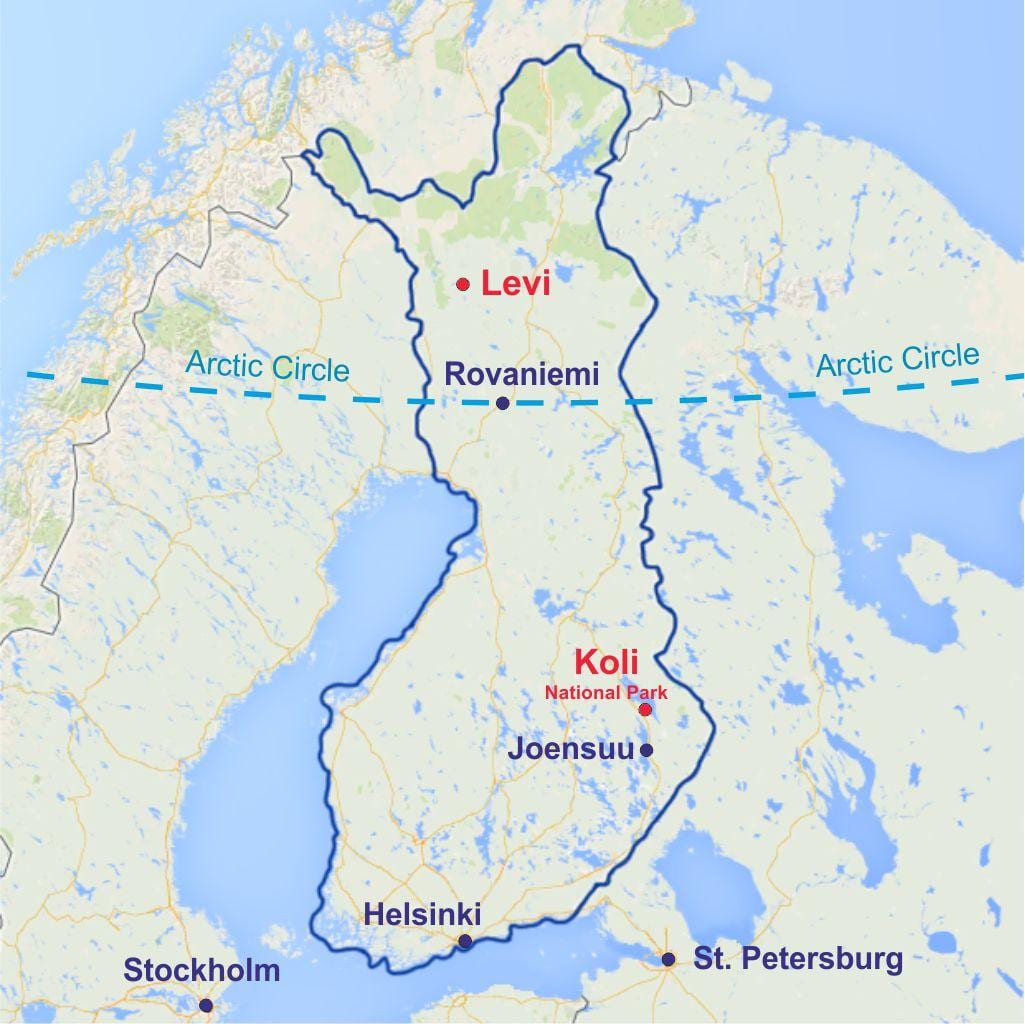rovaniemi Finlanda hartă