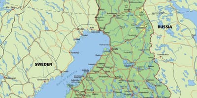 Harta de cercul arctic Finlanda