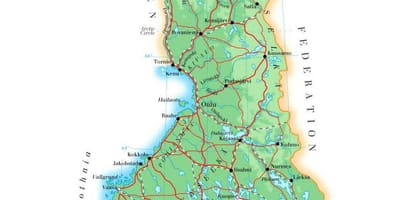Harta Finlandei altitudine