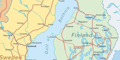 Finlanda tren hartă