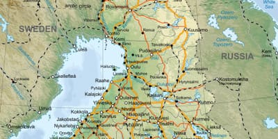 Finlanda pe harta lumii