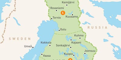 Harta Finlandei lacuri