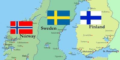 Finlanda în hartă a lumii