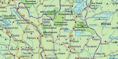 Harta Finlanda și laponia